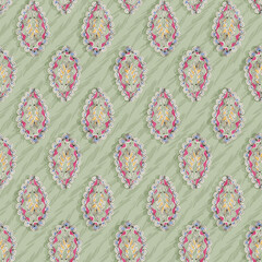 Naklejka premium Seamless hand drawn abstract pattern.Watercolor abstract pattern for fabric, apparel, scarf, wallpaper. Unique modern abstract and ethnic design.