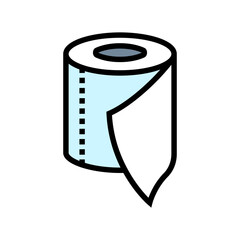 roll toilet paper color icon vector illustration