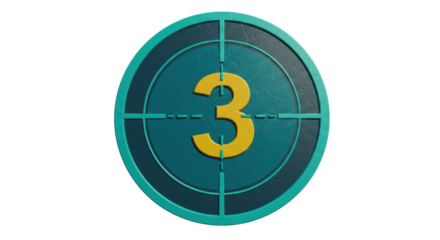 Isolated Film Countdown Circle