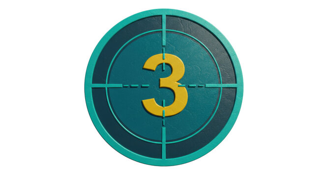 Isolated Film Countdown Circle