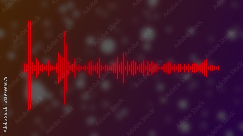 Poster music sound wave or audio waveform on a black background. audio spectrum sound wave effect waveform 