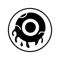 eyeball icon, eyeball silhouette vector illustration-simple silhouette illustration of eyeball, perfect for eyeball logos and icons