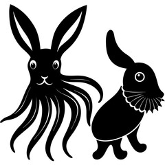 vector illustration of a rabbit