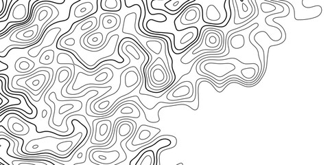 Modern design with White background with topographic wavy pattern design. Abstract gray topography contour map background design .