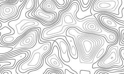 Modern design with White background with topographic wavy pattern design. Abstract gray topography contour map background design .