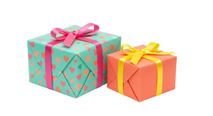 Isolated Two Gift Boxes