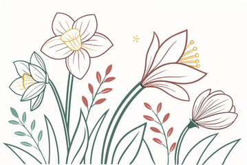 Obraz premium vector floral background