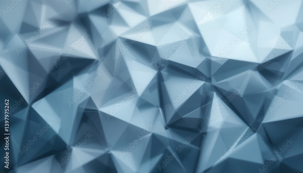 Poster dynamic geometric shapes in blue tones abstract background digital art 3d environment close-up viewp