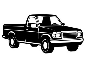 Pickup Truck Silhouette Vector Design, Pickup Truck SVG, Pickup Truck Icon