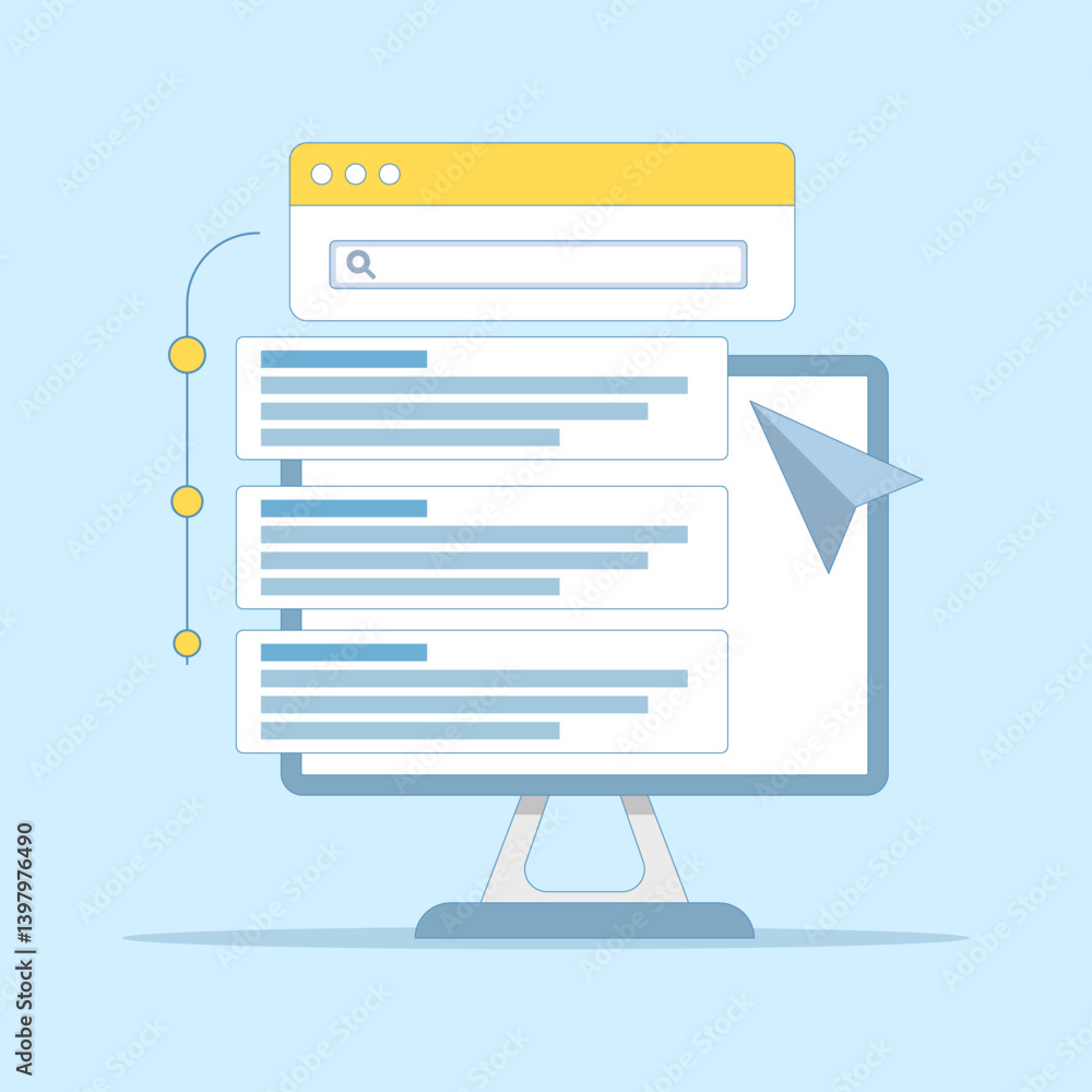 Poster the concept of seo ranking and search engine position tracking helps to increase website traffic thr