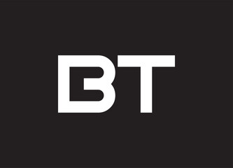 BT letter logo and initial logo design