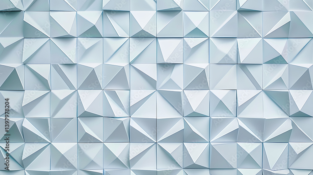 Aufkleber dark geometric abstract background with irregular 3d shapes and dynamic shadow effects, modern minim