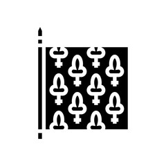 flag heraldry medieval glyph icon vector illustration