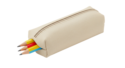 Isolated Pencil Case with Pencils