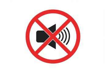 Obraz premium Icon depicting a crossed out speaker