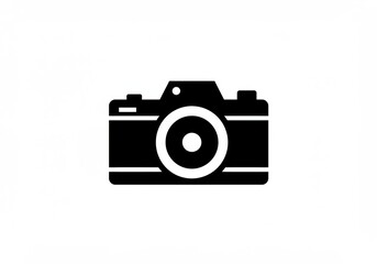 A simple graphic representation of a camera on white
