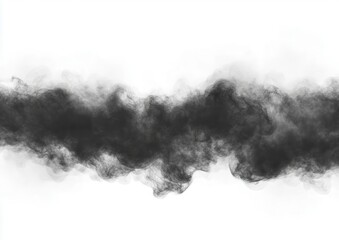 Abstract Smoke Cloud Against White Background