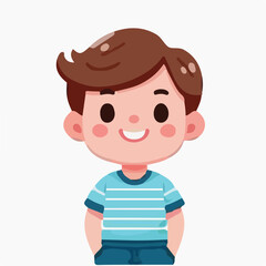 cartoon of handsome boy