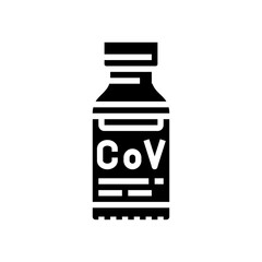 covid 19 vaccine immunization glyph icon vector illustration