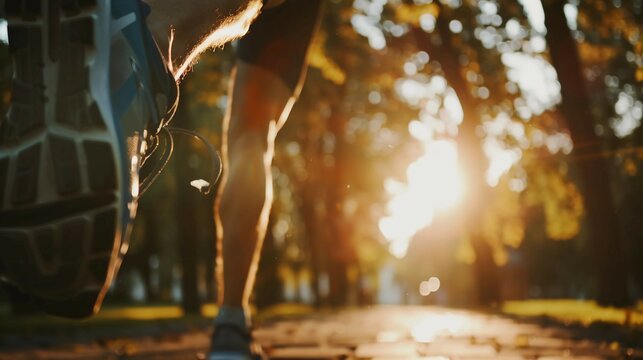 Athletic man stretching legs on park bench after long distance race, exhausted marathon runner recovering from intense workout, fitness and endurance concept. - Powered by Adobe