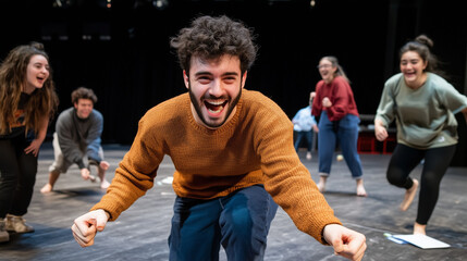 Theatre Performance with Colorful and Happy Students