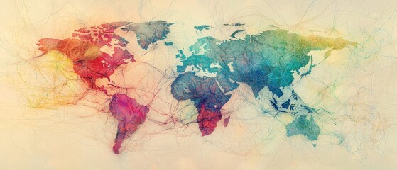 Naklejka premium interconnectedness communication globalization, cross-border dialogue, global communication networks, international collaboration, digital revolution, virtual networks, worldwide exchange, global