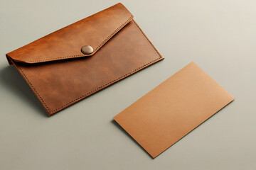 Stationery Mockup on Wooden Background.