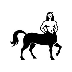 centaur icon, centaur silhouette vector illustration-simple silhouette illustration of centaur, perfect for centaur logos and icons