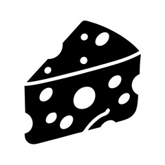 cheese icon, cheese silhouette vector illustration-simple silhouette illustration of cheese, perfect for cheese logos and icons