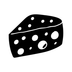 cheese icon, cheese silhouette vector illustration-simple silhouette illustration of cheese, perfect for cheese logos and icons