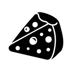 cheese icon, cheese silhouette vector illustration-simple silhouette illustration of cheese, perfect for cheese logos and icons