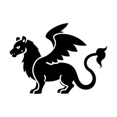 chimera icon, chimera silhouette vector illustration-simple silhouette illustration of chimera, perfect for chimera logos and icons