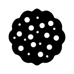 cookie icon, cookie silhouette vector illustration-simple silhouette illustration of cookie, perfect for cookie logos and icons