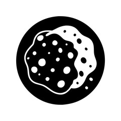 cookie icon, cookie silhouette vector illustration-simple silhouette illustration of cookie, perfect for cookie logos and icons