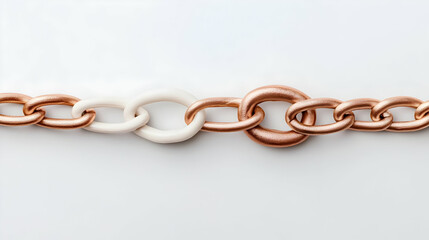 Obraz premium Rose Gold And White Chain Link Jewelry Detail