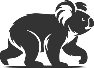 Silhouette of a koala vector animal