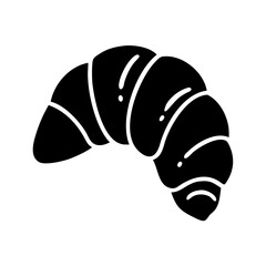 croissant icon, croissant silhouette vector illustration-simple silhouette illustration of croissant, perfect for croissant logos and icons