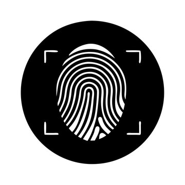 recommend clip art: fingerprint scanner icon, fingerprint scanner silhouette vector illustration-simple silhouette illustration of fingerprint scanner, perfect for fingerprint scanner logos and icons