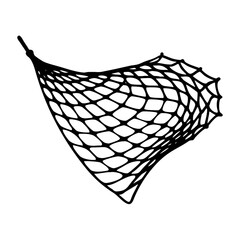 fishing net icon, fishing net silhouette vector illustration-simple silhouette illustration of fishing net, perfect for fishing net logos and icons
