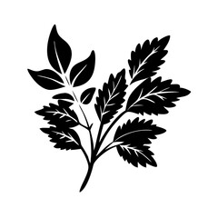 fresh herbs icon, fresh herbs silhouette vector illustration-simple silhouette illustration of fresh herbs, perfect for fresh herbs logos and icons