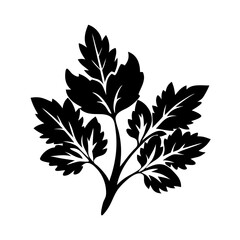 fresh herbs icon, fresh herbs silhouette vector illustration-simple silhouette illustration of fresh herbs, perfect for fresh herbs logos and icons