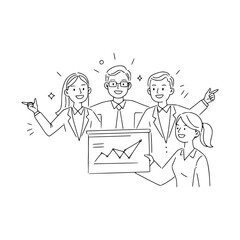 Happy group of businesspeople