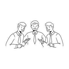 Smiling businesspeople