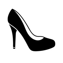 high heels icon, high heels silhouette vector illustration-simple silhouette illustration of high heels, perfect for high heels logos and icons