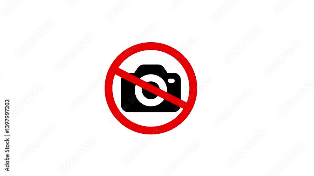 Aufkleber camera not allow ion isolated . camera alert .