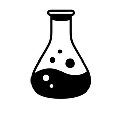 laboratory flask icon, laboratory flask silhouette vector illustration-simple silhouette illustration of laboratory flask, perfect for laboratory flask logos and icons