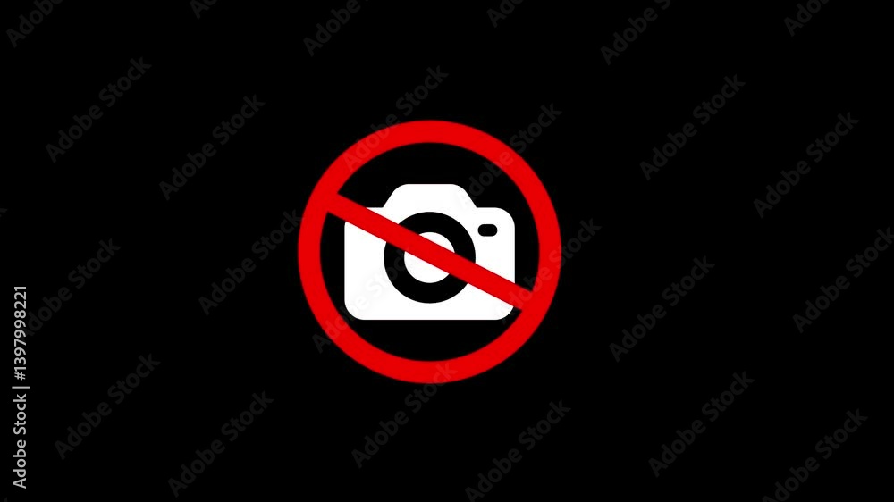 Aufkleber camera not allow ion isolated . camera alert .