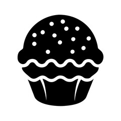 muffin icon, muffin silhouette vector illustration-simple silhouette illustration of muffin, perfect for muffin logos and icons