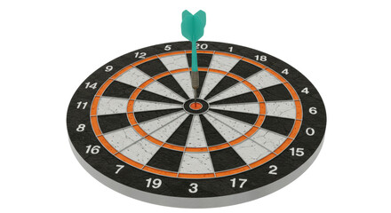 Obraz premium Isolated Dartboard with Dart