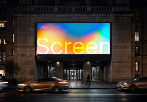 Outdoor Screen Mockup With Generative AI